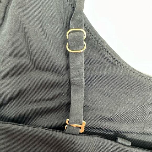 We Are HAH Size M Cami BrHAH Long Line Bra Scoop Neck Convertible Black NEW - Picture 7 of 16